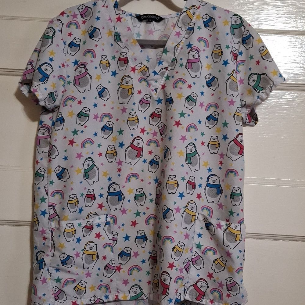 Colorful Cartoon Print Women's Top (Rox106)